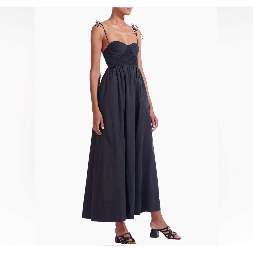 STAUD Womens Landry Tie Shoulder Maxi Dress NOWT - Picture 9 of 10